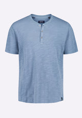 Buffalo David Bitton Kandido Men's Short Sleeve Slub Jersey Relaxed Henley Top color