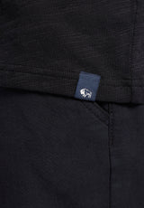 Buffalo David Bitton Kander Men's Slub Knit Crew Neck Pocket T-Shirt color BLACK