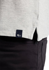 Buffalo David Bitton Kindell Men's Short-Sleeve Piqué Polo color HEATHER GREY