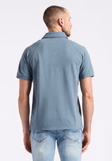 Buffalo David Bitton Kindell Men's Short-Sleeve Piqué Polo color MIRAGE