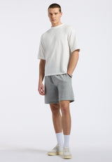 Buffalo David Bitton Kinsley Men's Piqué Crew Neck Relaxed T-Shirt color MILK