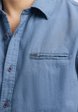 Buffalo David Bitton Simbio Men's Long-Sleeve Linen Blend Fitted Shirt color