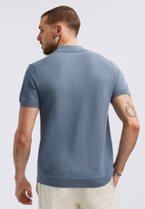 Buffalo David Bitton Wasko Men's Short-Sleeve Button-Up Sweater Polo color MIRAGE