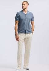 Buffalo David Bitton Wasko Men's Short-Sleeve Button-Up Sweater Polo color MIRAGE