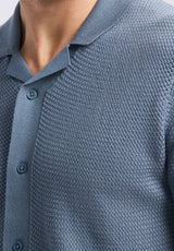 Buffalo David Bitton Wasko Men's Short-Sleeve Button-Up Sweater Polo color MIRAGE