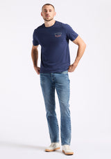 Buffalo David Bitton Taneer Men's Graphic T-Shirt with Rum Print color WHALE