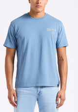 Buffalo David Bitton Tuffalo Men's Graphic T-Shirt with "Buffalo" Print color CORONET BLUE