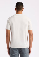 Buffalo David Bitton Tison Men's Graphic T-Shirt with Buffalo Print color MILK