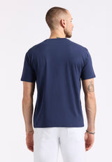 Buffalo David Bitton Talla Men's Graphic T-Shirt with American Flag Print color WHALE