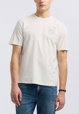 Buffalo David Bitton Torpoint Men's Graphic T-Shirt with Gin & Tonic Print color MILK