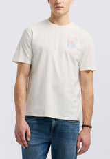 Buffalo David Bitton Torpoint Men's Graphic T-Shirt with Gin & Tonic Print color MILK