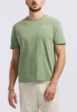 Buffalo David Bitton Toffroad Men's Graphic T-Shirt with Off Road Tour Print color HEDGE GREEN