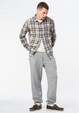 Simbio Men's Long-Sleeve Plaid Shirt color WOODSMOKE