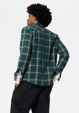 Sago Men’s Long-Sleeve Plaid Shirt color DEEP TEAL