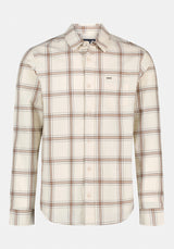 Sago Men’s Long-Sleeve Plaid Shirt color BUTTERCREAM