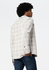 Samme Men's Long-Sleeve Plaid Blanket Shirt color MILK