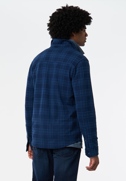 Samme Men's Long-Sleeve Plaid Blanket Shirt color MIDNIGHT BLUE
