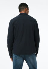 Samme Men's Long-Sleeve Plaid Blanket Shirt color MIDNIGHT BLUE