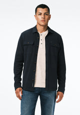 Samme Men's Long-Sleeve Plaid Blanket Shirt color MIDNIGHT BLUE