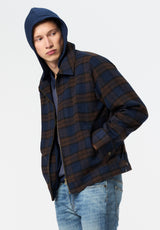 Jude Men's Boxy Plaid Jacket color DUNE
