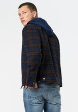 Jude Men's Boxy Plaid Jacket color DUNE