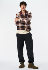 Julio Men's Boxy Plaid Jacket color TAN