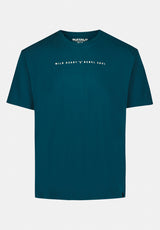 Tilden Men's Graphic T-Shirt with Buffalo and Rebel Soul Print color DEEP TEAL
