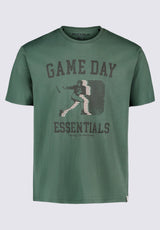 Buffalo David Bitton Titus Men's Graphic T-Shirt with Game Day Essentials Print color DARK FOREST
