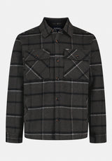 Jace Men's Plaid Shacket color CHARCOAL