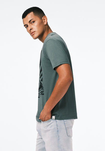 Trelan Men's Graphic T-Shirt with Eagle Print color DARK FOREST