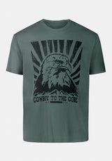 Trelan Men's Graphic T-Shirt with Eagle Print color DARK FOREST