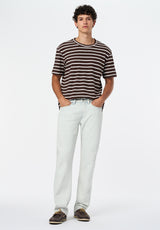 Kosta Men's Short-Sleeve Crewneck Striped Top color MILK