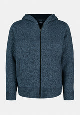 Walmick Men's Full-Zip Knit Hooded Jacket with Sherpa Lining color MIRAGE