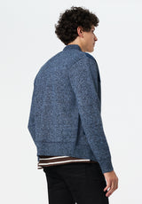 Wando Men's Relaxed Full-Zip Knit Jacket color WHALE