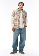 Stanley Chemise Western à Carreaux pour Homme à Manches Courtes, Ardent - BM24756