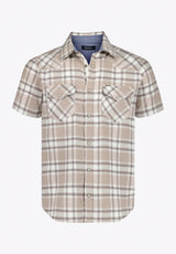 Stanley Chemise Western à Carreaux pour Homme à Manches Courtes, Ardent - BM24756