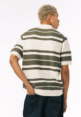 Buffalo David Bitton Wildero Men's Short Sleeve Sweater Polo COLOR Army Green