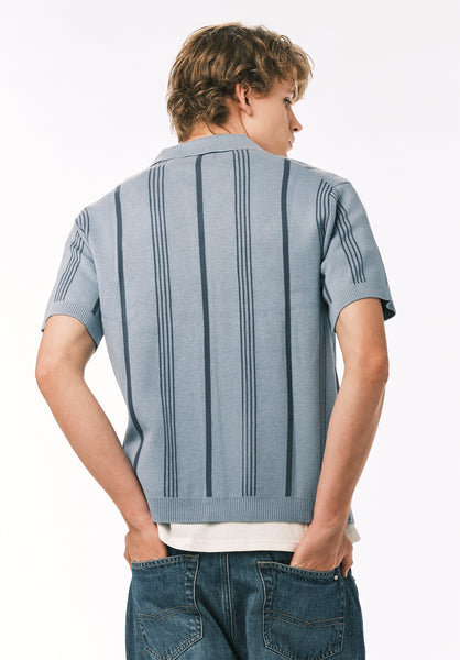 Buffalo David Bitton Waldir Men’s Short Sleeve Sweater Shirt COLOR Faded Denim