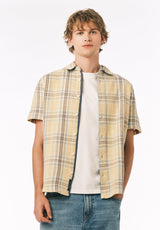 Buffalo David Bitton Sulian Men’s Short Sleeve Plaid Shirt COLOR Boulder