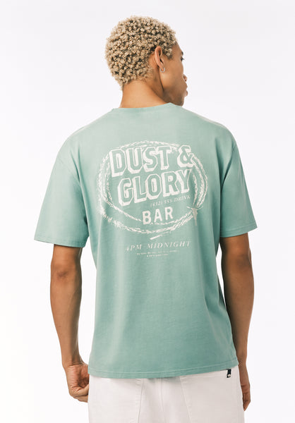 Buffalo David Bitton Teyze Men’s Dust & Glory Skull Graphic Tee COLOR Creme De Menthe