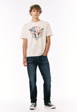 Buffalo David Bitton Texon Men’s Americana Graphic Tee COLOR Milk