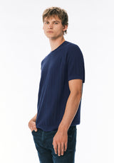 Wipped Men's Textured Knit Short-Sleeve Sweater Tee, Whale - BM24868