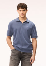 Buffalo David Bitton Kido Men's Ribbed Short Sleeve Polo, Vintage Indigo