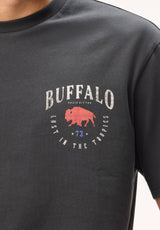 Buffalo David Bitton Tiver Men's Vintage Buffalo Graphic Tee, Black