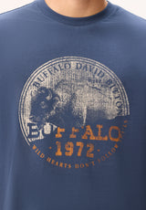 Buffalo David Bitton Tyric Men's Vintage Buffalo Stamp Graphic Tee, Whale