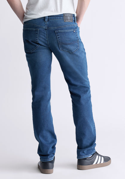 Buffalo David Bitton Straight Six Men's Freedom Flex Jeans color INDIGO
