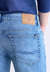 Straight Six Men's Jeans, Contrasted Indigo - BM26028