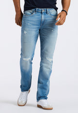 Buffalo David Bitton Straight Six Men's Distressed Jeans color INDIGO