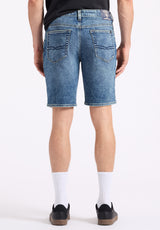 Buffalo David Bitton Relaxed Straight Dean Men's Freedom Flex Shorts color INDIGO