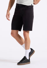 Buffalo David Bitton Relaxed Straight Dean Men's Freedom Flex Shorts color BLACK
